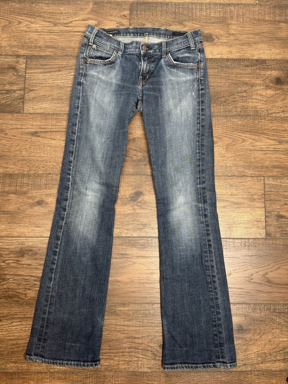Citizens of Humanity by Jerome Dahan Low Rise Bootcut Flare Blue Jeans 30 Y2K